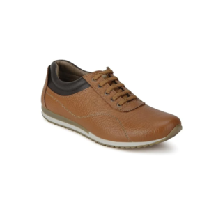 men’s tan brown lace up casual leather sneakers