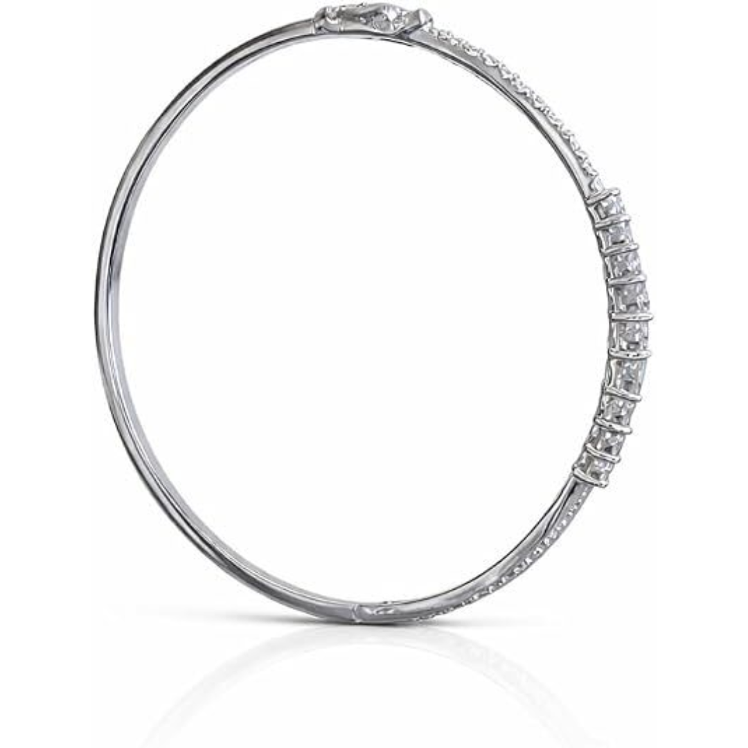 925 sterling silver bangle bracelet with real moissanite stones, 8 inch elegant women’s bangle for wedding, anniversary, daily wear & valentines day gift for her. 925 sterling silver bangle bracelet with real moissanite stones, 8 inch elegant women’s bangle for wedding, anniversary, daily wear & valentines day gift for her.