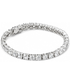 925 sterling silver clear cz tennis bracelet for women, round cut cubic zirconia tennis chain bracelet, elegant fine jewelry gift