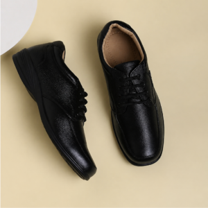 men’s black lace up formal leather comfort shoes