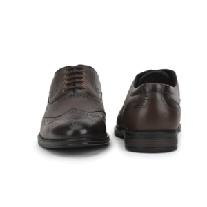men’s dark brown brogue lace up formal leather shoes