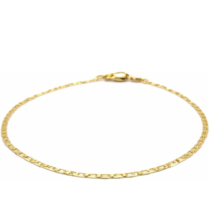 10k yellow gold mariner link anklet for women (1.7 mm) – classic anchor chain gold anklet | lightweight everyday gold jewelry | gift for birthday, anniversary & valentine’s day.