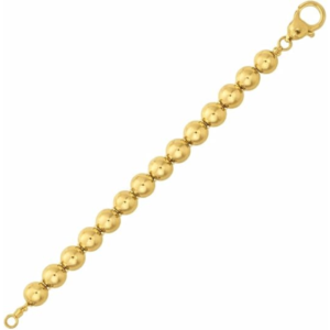 925 sterling silver yellow gold plated bold bead bracelet for women wedding, engagement, anniversary, party, daily wear & christmas gift for her.