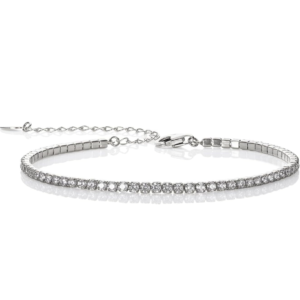 925 sterling silver tennis bracelet for women, sparkling cubic zirconia dainty silver bracelet, elegant timeless jewelry gift for wife, girlfriend, mom
