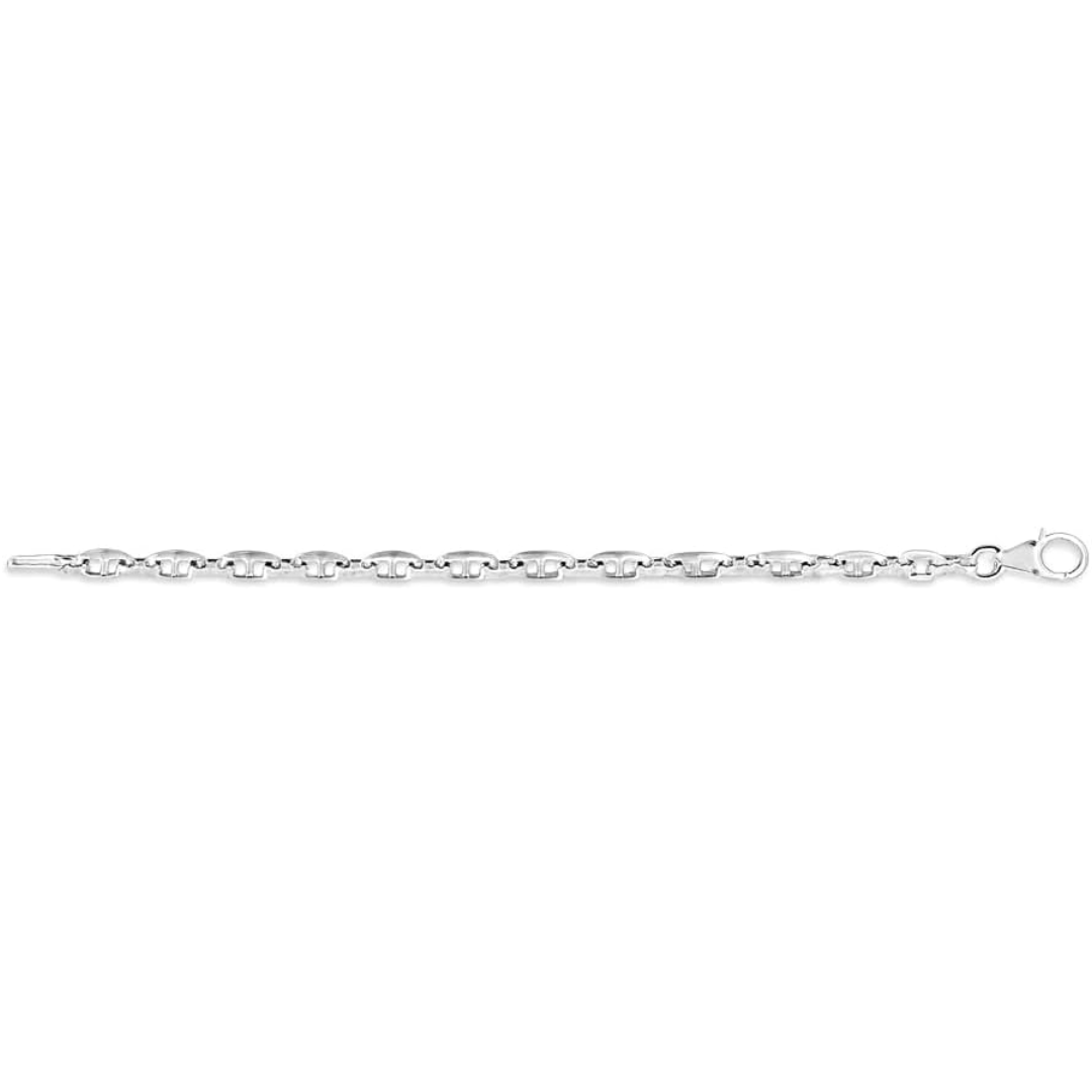 925 sterling silver rhodium plated puffed mariner bracelet (5.90 mm) for women wedding, engagement, anniversary, party, daily wear & christmas gift for her. 925 sterling silver rhodium plated puffed mariner bracelet (5.90 mm) for women wedding, engagement, anniversary, party, daily wear & christmas gift for her.