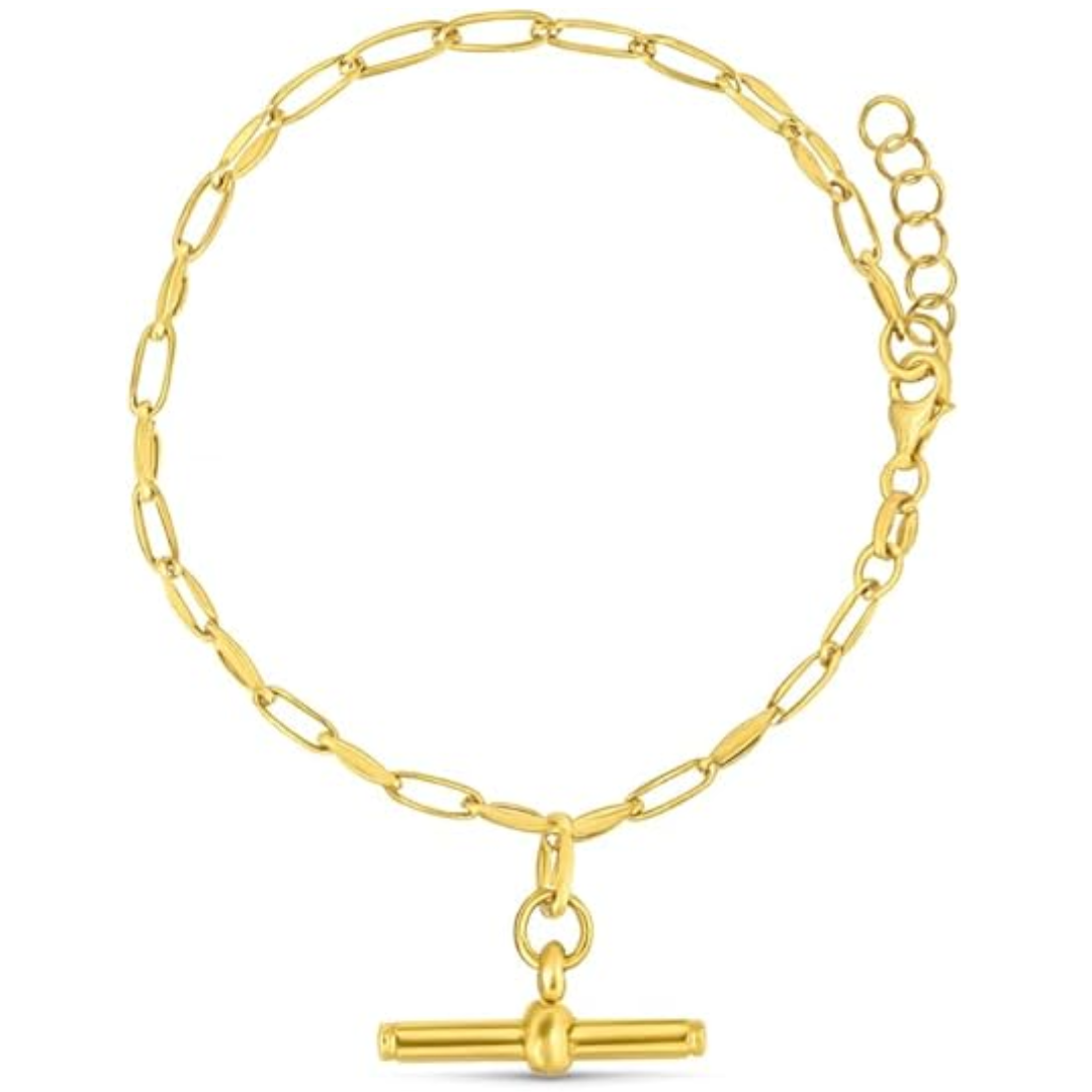 sterling silver yellow gold plated toggle link bracelet for women wedding, engagement, anniversary, party, daily wear & christmas gift for her. sterling silver yellow gold plated toggle link bracelet for women wedding, engagement, anniversary, party, daily wear & christmas gift for her.