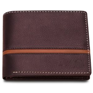 premium brown leather men’s wallet slim & durable