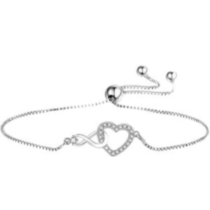 925 sterling silver cubic zirconia custom heart bracelet for women jewelry