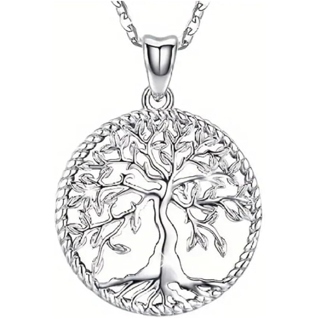 925 sterling silver tree of life pendant necklace | elegant symbolic jewelry gift with chain 925 sterling silver tree of life pendant necklace | elegant symbolic jewelry gift with chain