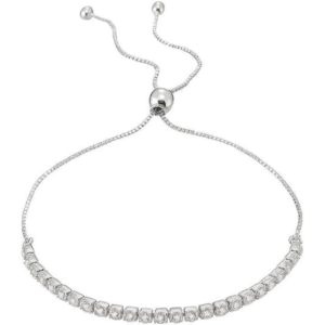 4.00ct round 14k white gold plated with simulated diamond tennis bracelet for women wedding, anniversary, party & daily wear.
