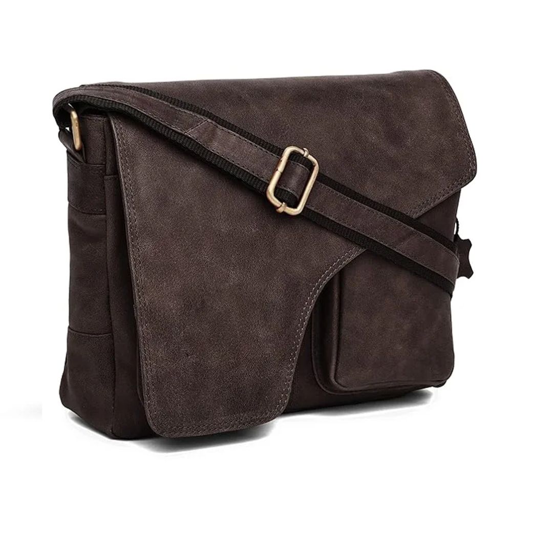 brown leather messenger bag with flap & shoulder strap brown leather messenger bag with flap & shoulder strap