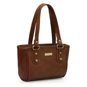 classic brown leather women’s tote handbag
