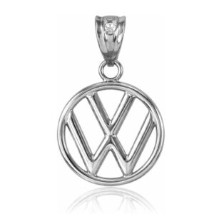 925 sterling silver logo charm pendant without chain – retro style pendant, hypoallergenic, tarnish resistant, fine jewelry for everyday wear.
