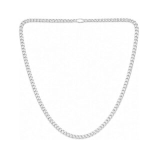 925 sterling silver with rhodium plated rockstar cut round box chain (2.90 mm) for women wedding, enagement, anniversary, party & daily wear.