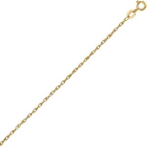 14k yellow gold machine rope chain (0.95 mm) for men & women wedding, engagement, anniversary, party, daily wear & christmas gift for her.