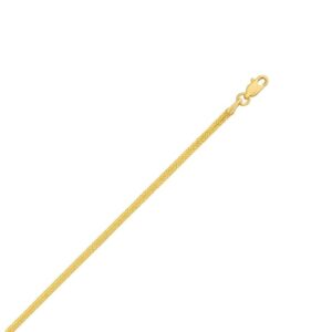 sterling silver yellow gold plated oval snake chain (2.60 mm) for women & men wedding, engagement, anniversary, party, daily wear & christmas gift for her.