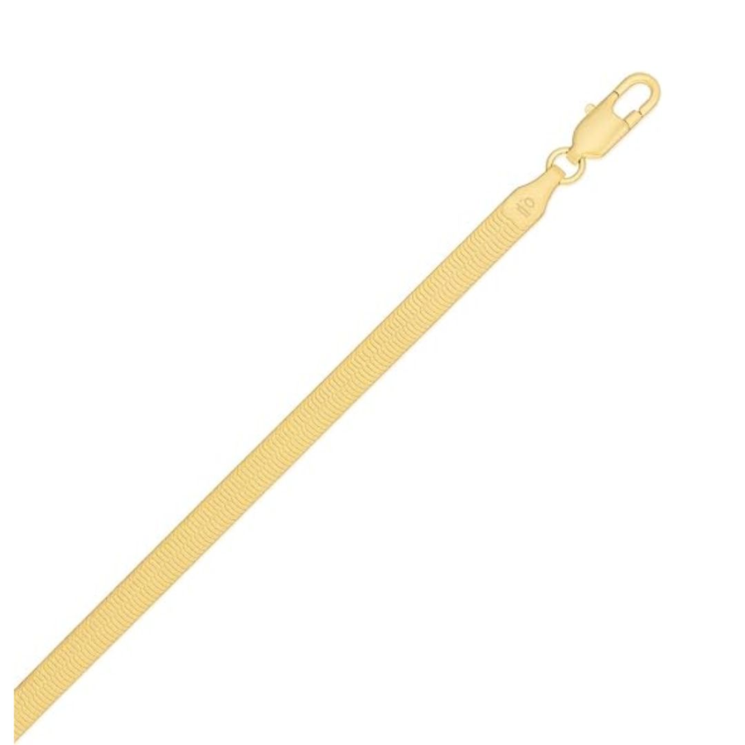 sterling silver yellow gold plated imperial herringbone chain (4.20 mm) for unisex wedding, engagement, anniversary, party, daily wear & christmas gift for her sterling silver yellow gold plated imperial herringbone chain (4.20 mm) for unisex wedding, engagement, anniversary, party, daily wear & christmas gift for her