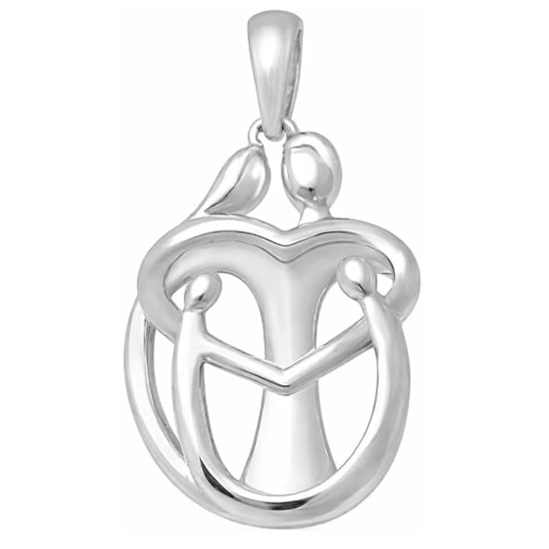 925 sterling silver family heart pendant without chain – polished finish, hypoallergenic, tarnish resistant jewelry for women. 925 sterling silver family heart pendant without chain – polished finish, hypoallergenic, tarnish resistant jewelry for women.