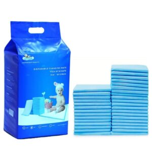 baby disposable changing mats,60×90 cm blue pack of 30