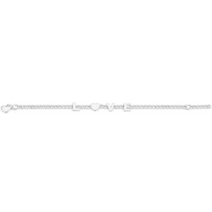925 sterling silver with rhodium plated women love chain bracelet for wedding, engagement, anniversary, party, daily wear & christmas gift for her.