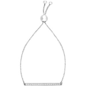 925 sterling silver adjustable bar bracelet with cubic zirconia (1.20mm) – elegant dainty bracelet for women, perfect for wedding, anniversary, party, daily wear & gift for her.
