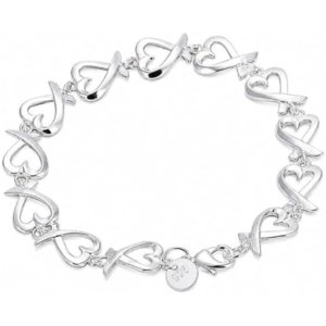 925 sterling silver charm heart thick chain bracelet for women jewelry