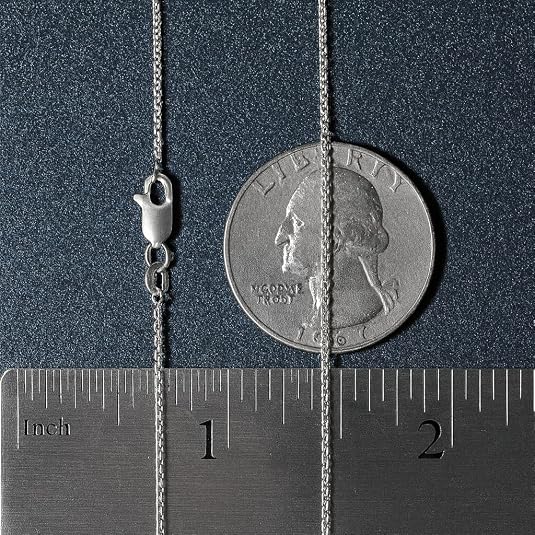 sterling silver rhodium plated round box chain (1.30 mm) for women sterling silver rhodium plated round box chain (1.30 mm) for women