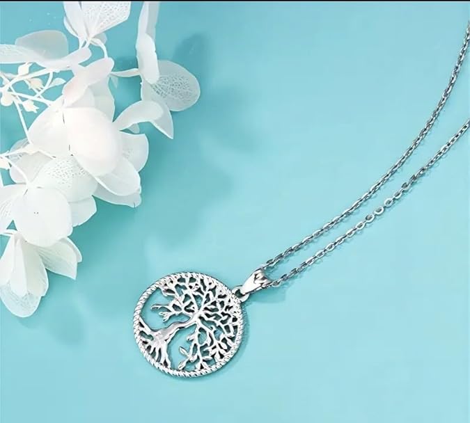 925 sterling silver tree of life pendant necklace | elegant symbolic jewelry gift with chain 925 sterling silver tree of life pendant necklace | elegant symbolic jewelry gift with chain