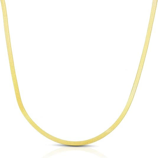 sterling silver yellow gold plated imperial herringbone chain (4.20 mm) for unisex wedding, engagement, anniversary, party, daily wear & christmas gift for her sterling silver yellow gold plated imperial herringbone chain (4.20 mm) for unisex wedding, engagement, anniversary, party, daily wear & christmas gift for her