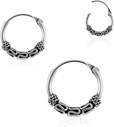 925 sterling silver bali style oxidised tribal hinged segment nose ring for women 925 sterling silver bali style oxidised tribal hinged segment nose ring for women