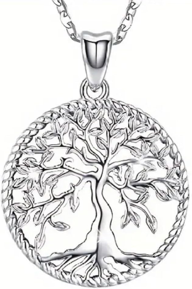 925 sterling silver tree of life pendant necklace | elegant symbolic jewelry gift with chain 925 sterling silver tree of life pendant necklace | elegant symbolic jewelry gift with chain