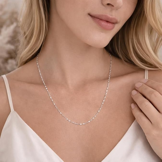 925 sterling silver adjustable piatto chain necklace – sleek, lightweight, and hypoallergenic flat chain for effortless everyday elegance 925 sterling silver adjustable piatto chain necklace – sleek, lightweight, and hypoallergenic flat chain for effortless everyday elegance