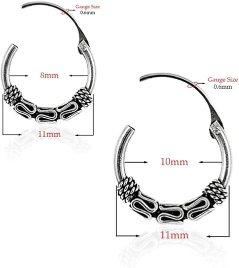 925 sterling silver bali style oxidised tribal hinged segment nose ring for women 925 sterling silver bali style oxidised tribal hinged segment nose ring for women