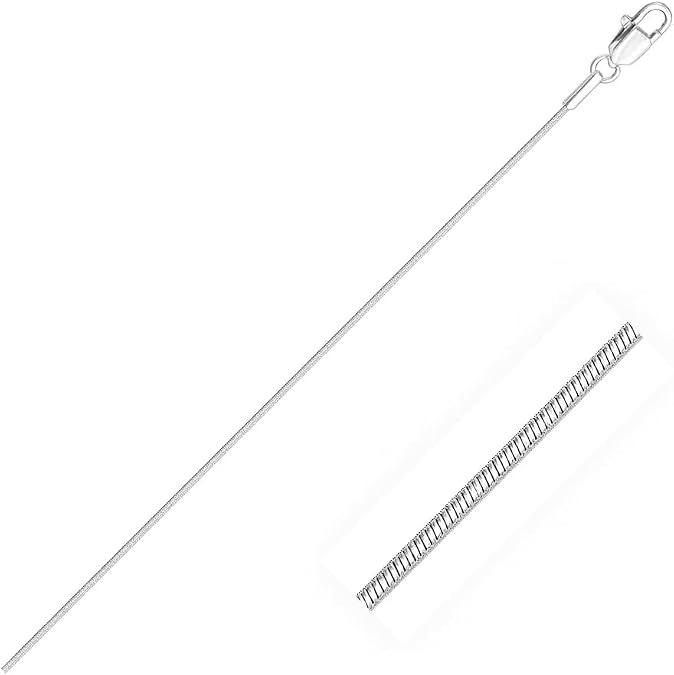 925 sterling silver rhodium plated unisex octagonal snake chain (0.90 mm) 925 sterling silver rhodium plated unisex octagonal snake chain (0.90 mm)