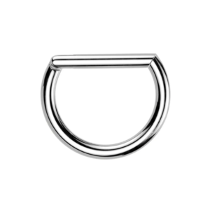 g23 titanium d shaped hinged segment clicker ring