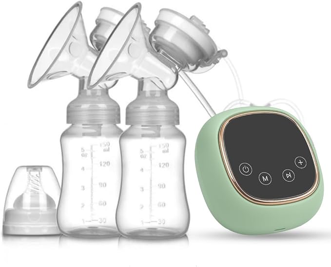 electric double breast pump with lcd touch control, portable rechargeable milk extractor for breastfeeding electric double breast pump with lcd touch control, portable rechargeable milk extractor for breastfeeding