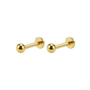 14k gold claw set peridot green natural stone l bend nose stud (1)