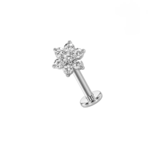 14k gold claw set peridot green natural stone l bend nose stud