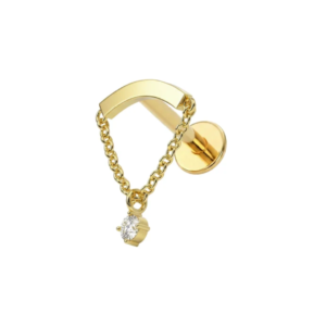 14k gold claw set peridot green natural stone l bend nose stud