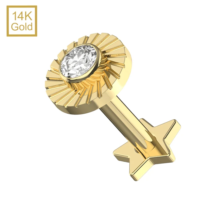 14k gold internal thread cz jeweled laser cut button top with internal star thread base 691x691 14k gold internal thread cz jeweled laser cut button top with internal star thread base 691x691
