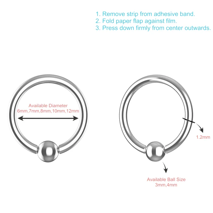 **316l surgical steel captive bead ring** **eo gas sterilised** **316l surgical steel captive bead ring** **eo gas sterilised**