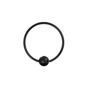 316l surgical steel black pvd flexible bcr piercing ring