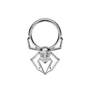 316l surgical steel spider skull hinged segment clicker ring