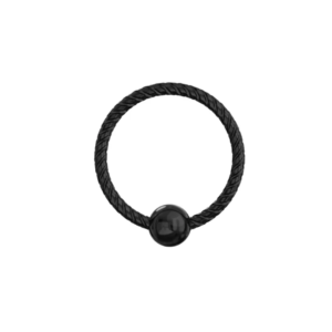 316l surgical steel black pvd twisted flexible bcr piercing ring