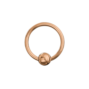 316l surgical steel rose gold pvd bcr piercing ring