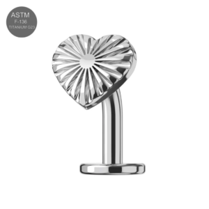 g23 titanium radiant heart threadless floating belly ring