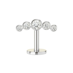 g23 titanium cz shimmer arc threadless floating belly ring