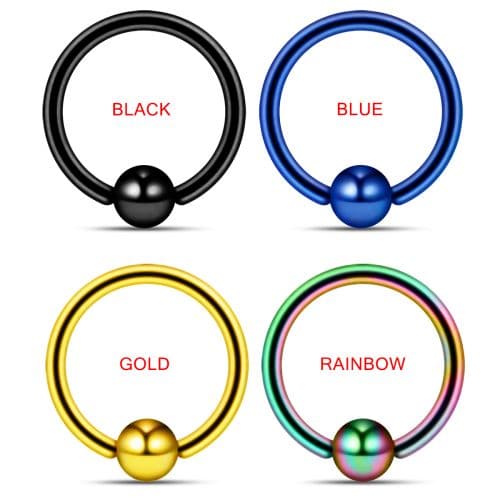 316l surgical steel anodised bcr piercing ring 316l surgical steel anodised bcr piercing ring