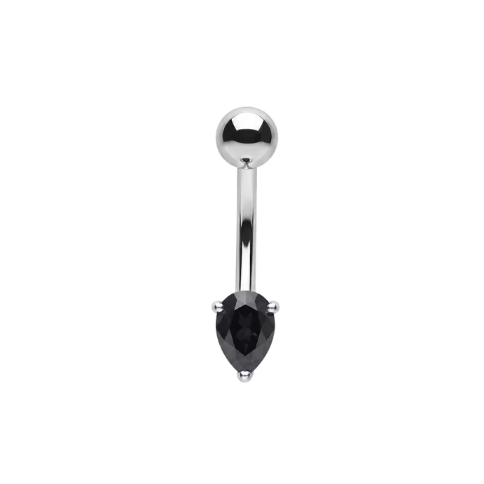 925 sterling silver pear cut cz non dangle belly button ring 925 sterling silver pear cut cz non dangle belly button ring