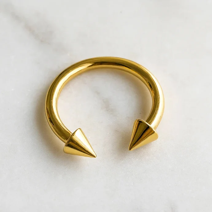 g23 titanium gold anodised circular barbell with cone 1024x1024 png 691x691
